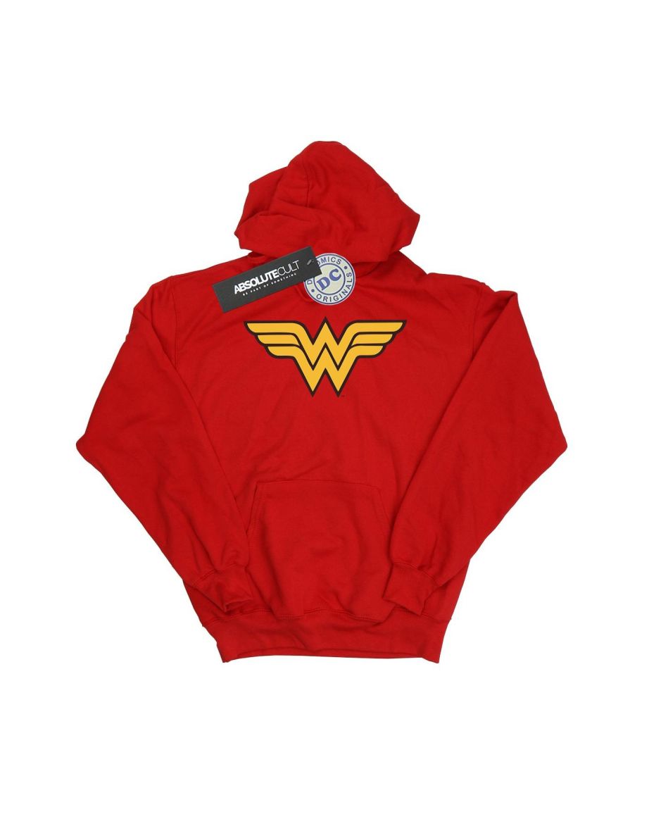 DC Comics Womens/Ladies Wonder Woman Logo Hoodie - Red - 1