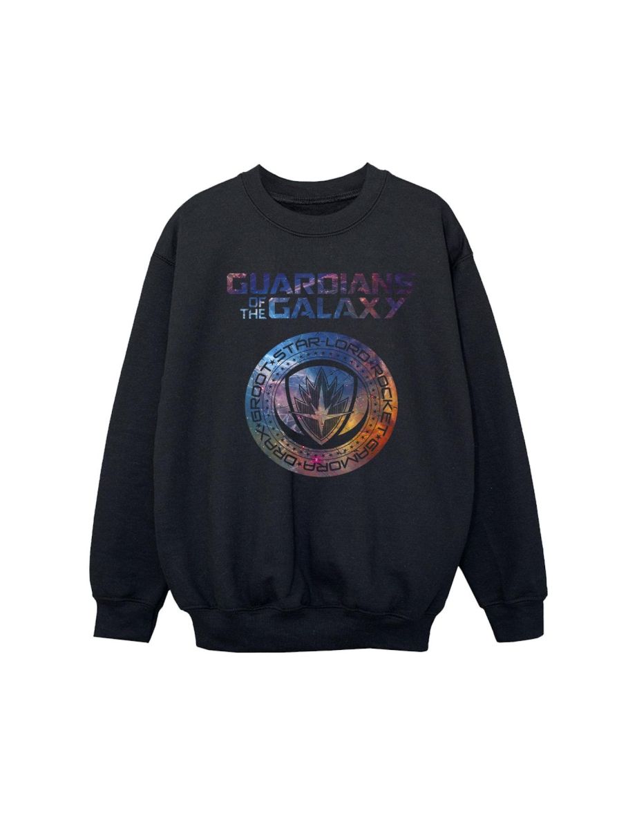 Marvel Girls Guardians Of The Galaxy Stars Fill Logo Sweatshirt - Black