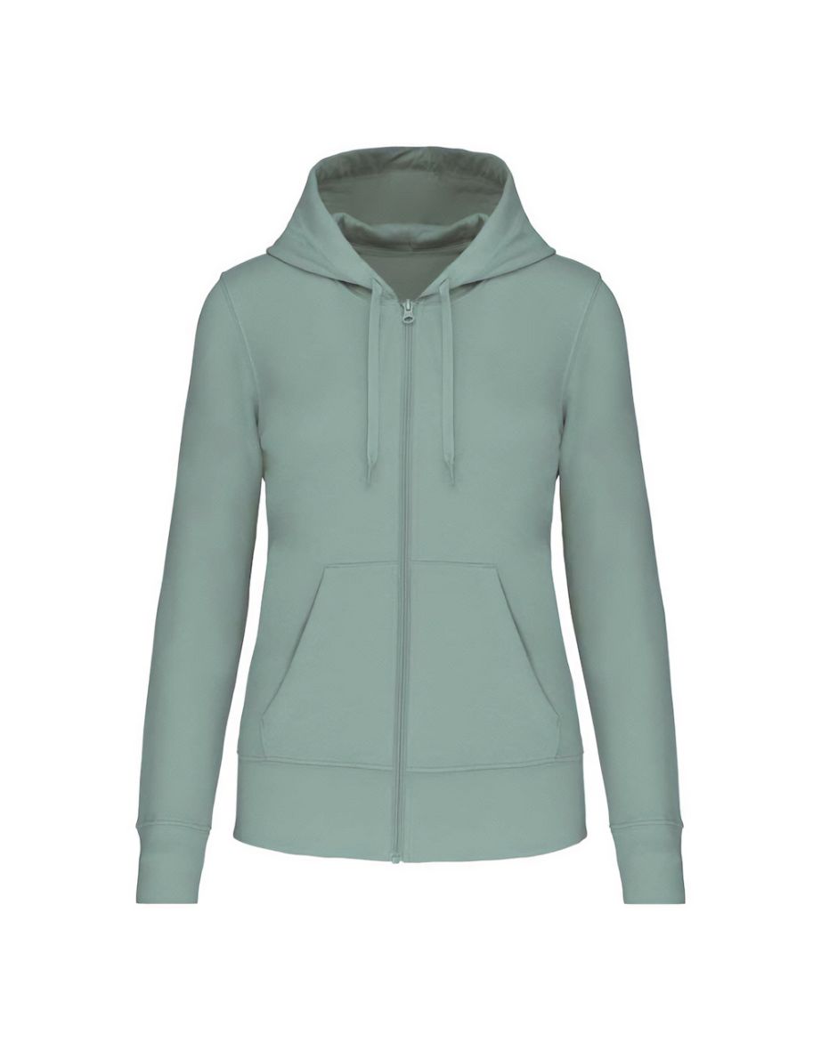 Kariban Womens/Ladies Eco Friendly Full Zip Hoodie - Sage