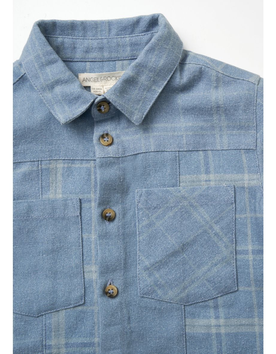 Connor Blue Block Check Shirt - 5