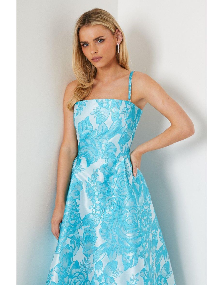 Petite Cami Jacquard Fit & Flare Midi Dress - 3