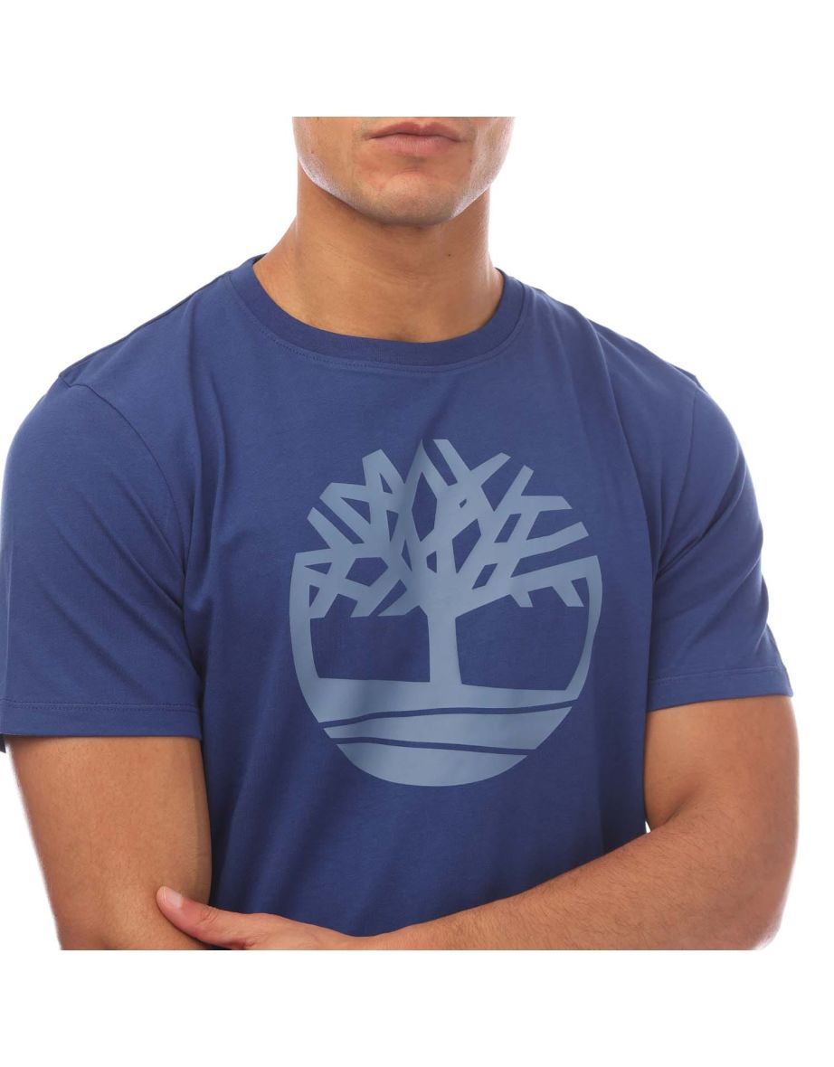 Men's Timberland Kennebec River Tree Logo T-Shirt in Blue - 3