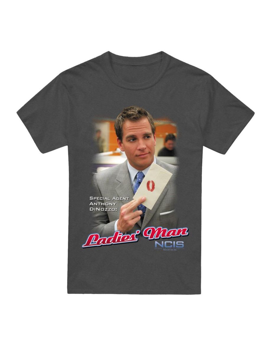 NCIS Unisex Adult Ladies Man T-Shirt - Charcoal
