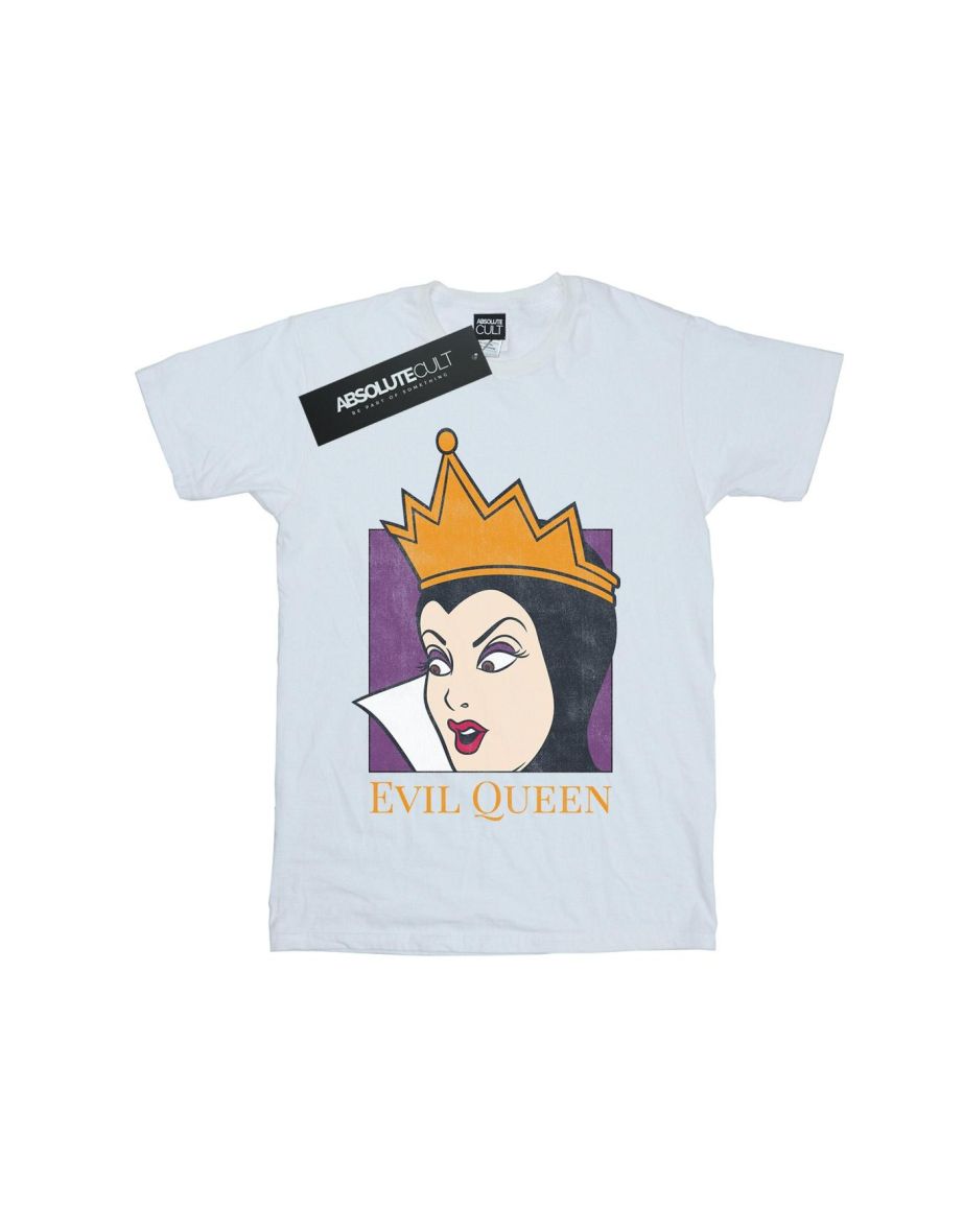 Disney Boys Evil Queen Cropped Head T-Shirt - White