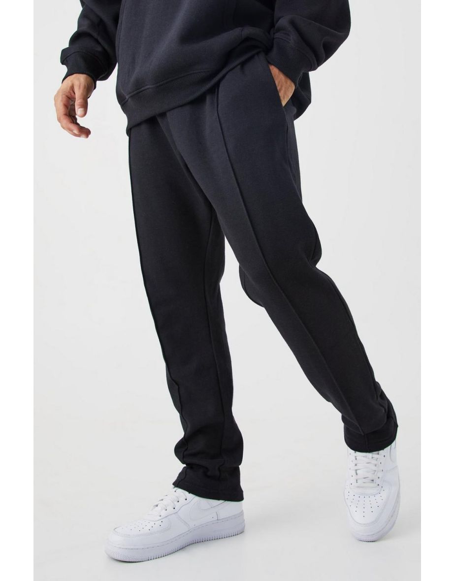 Slim Tapered Interlock Jogger With Pintuck - black