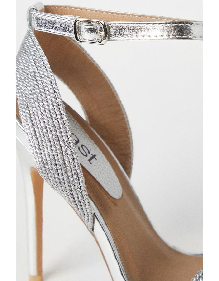 Tandy Metallic Rope Detail High Stiletto Heeled Sandals - 3