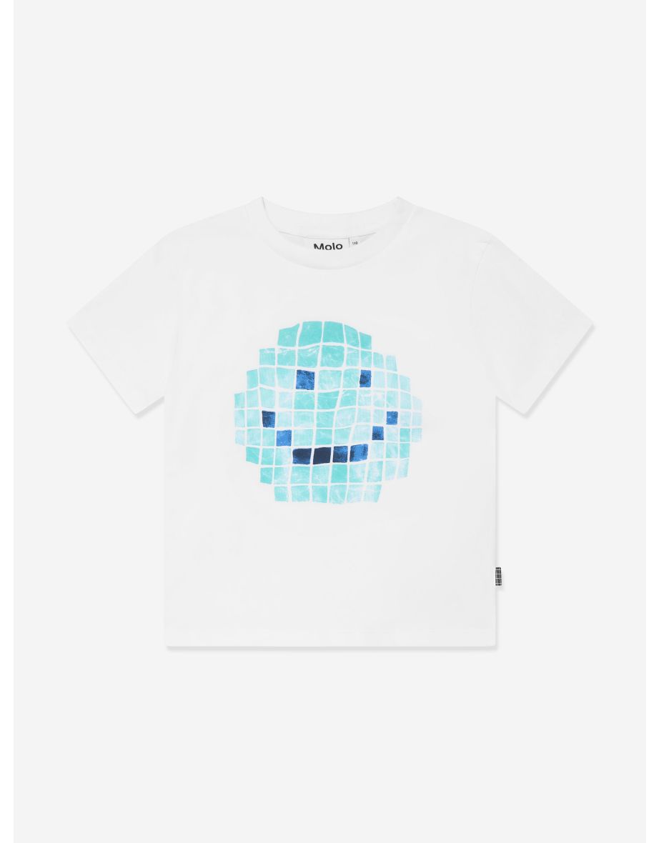 Boys Rame Tile Happy T-Shirt in White