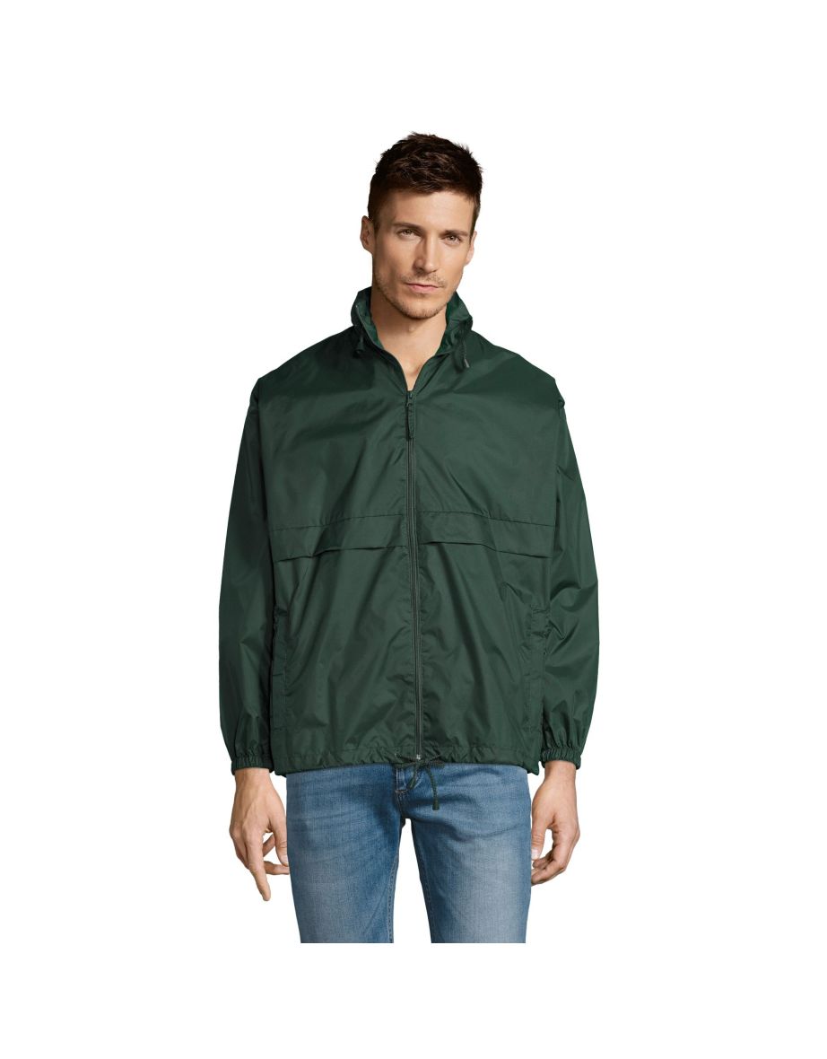 Shop SOLS Surf Windbreaker Lightweight Jacket Forest Green Online in Bahrain VogaCloset