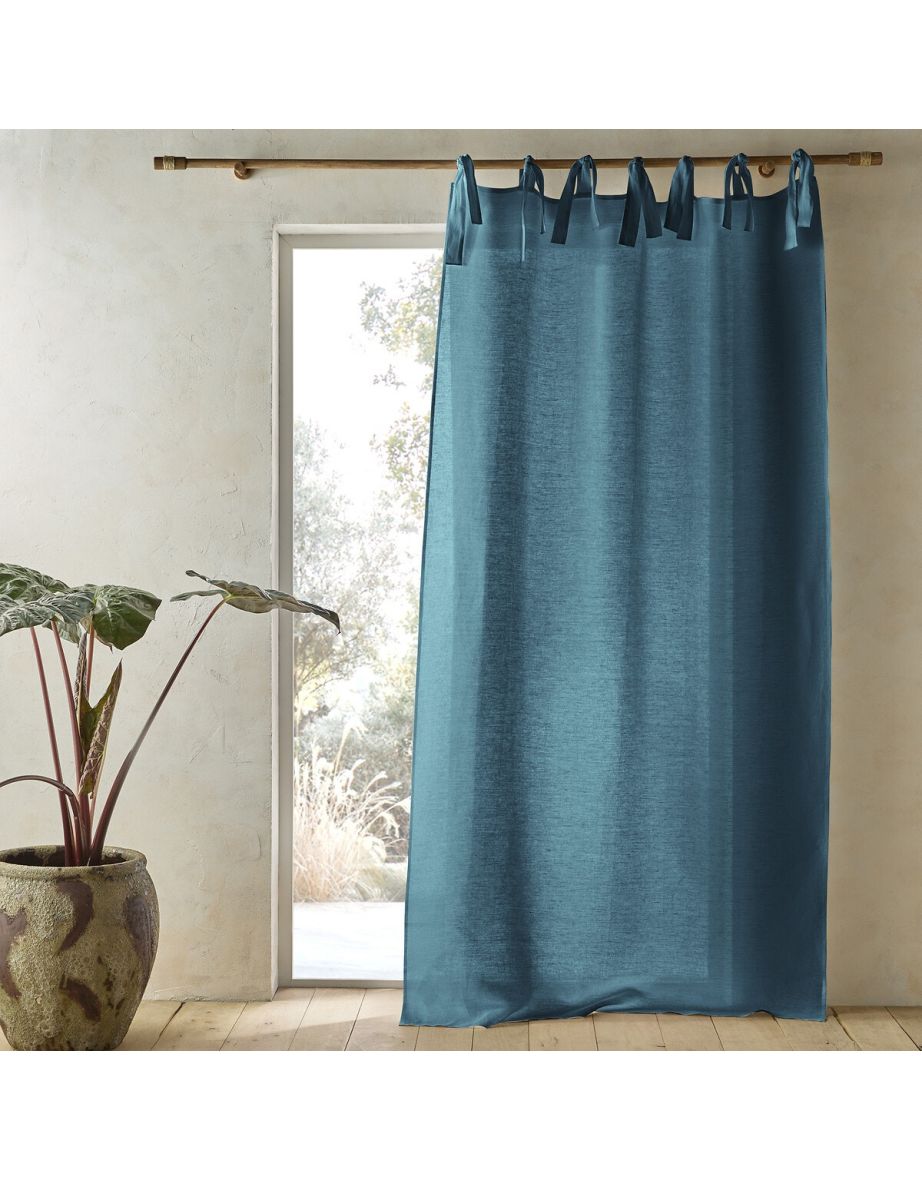 Colin Pure Linen Curtain with Knots