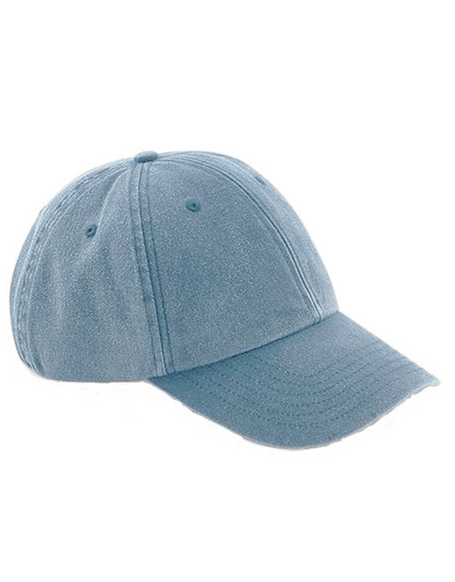 Beechfield Unisex Low Profile Vintage Denim-Look Cap - Vintage Light Denim