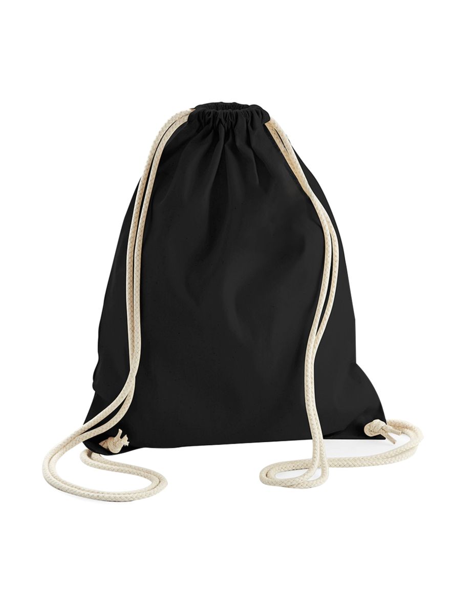 Westford Mill Earthware Organic Gymsac (13 Litres) (Pack of 2) - Black