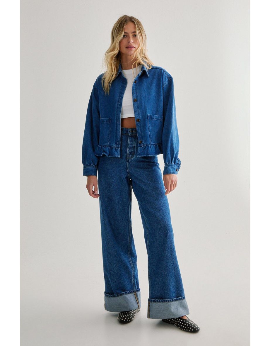Frill Hem Denim Jacket
