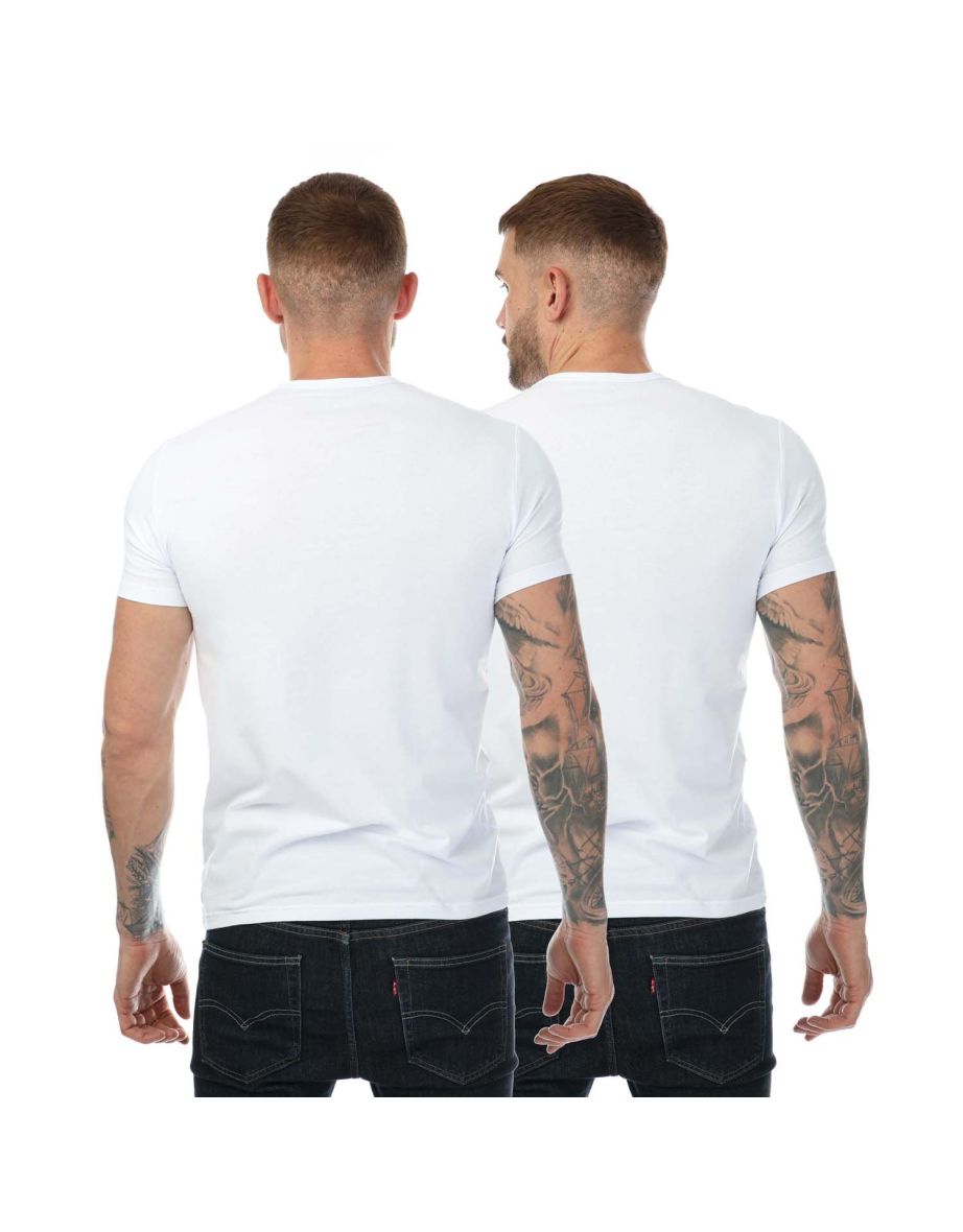 Men's Tommy Jeans 2 Pack Slim Crew Neck T-Shirt in White - 1