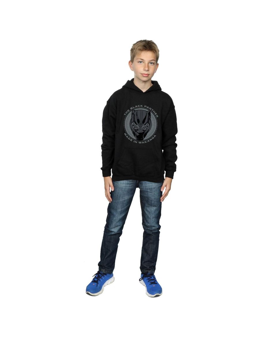 Marvel Boys Black Panther Made in Wakanda Hoodie - Black