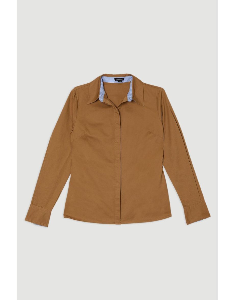 Cotton Contrast Tailored Shirt - 3