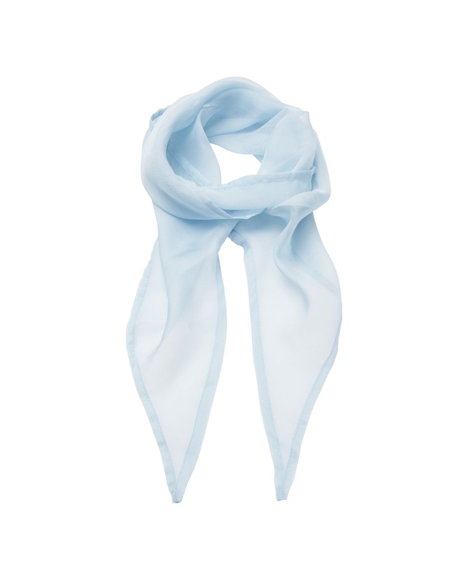 Premier Ladies/Womens Work Chiffon Formal Scarf - Light Blue