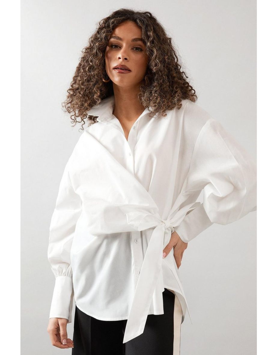 Cotton Tie Side Shirt