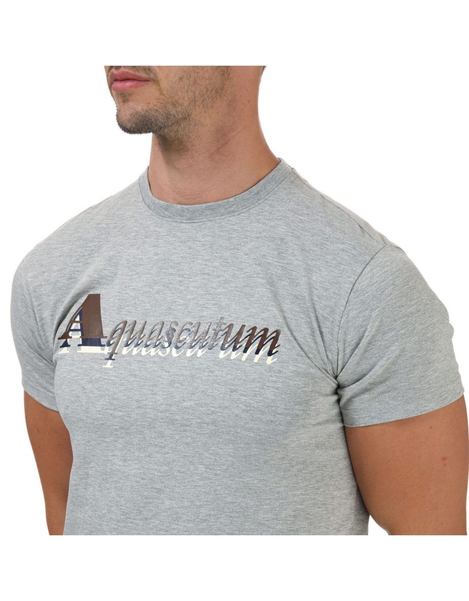 Men's Aquascutum T-Shirt in Grey - 5