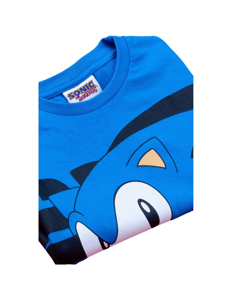 Sonic The Hedgehog Boys Cartoon Character T-Shirt - Blue/Black - 2