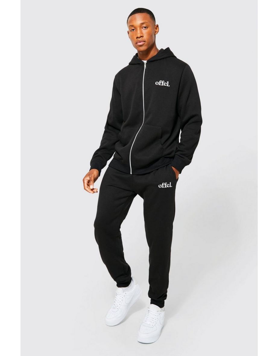 Boohooman black and white clearance tracksuit