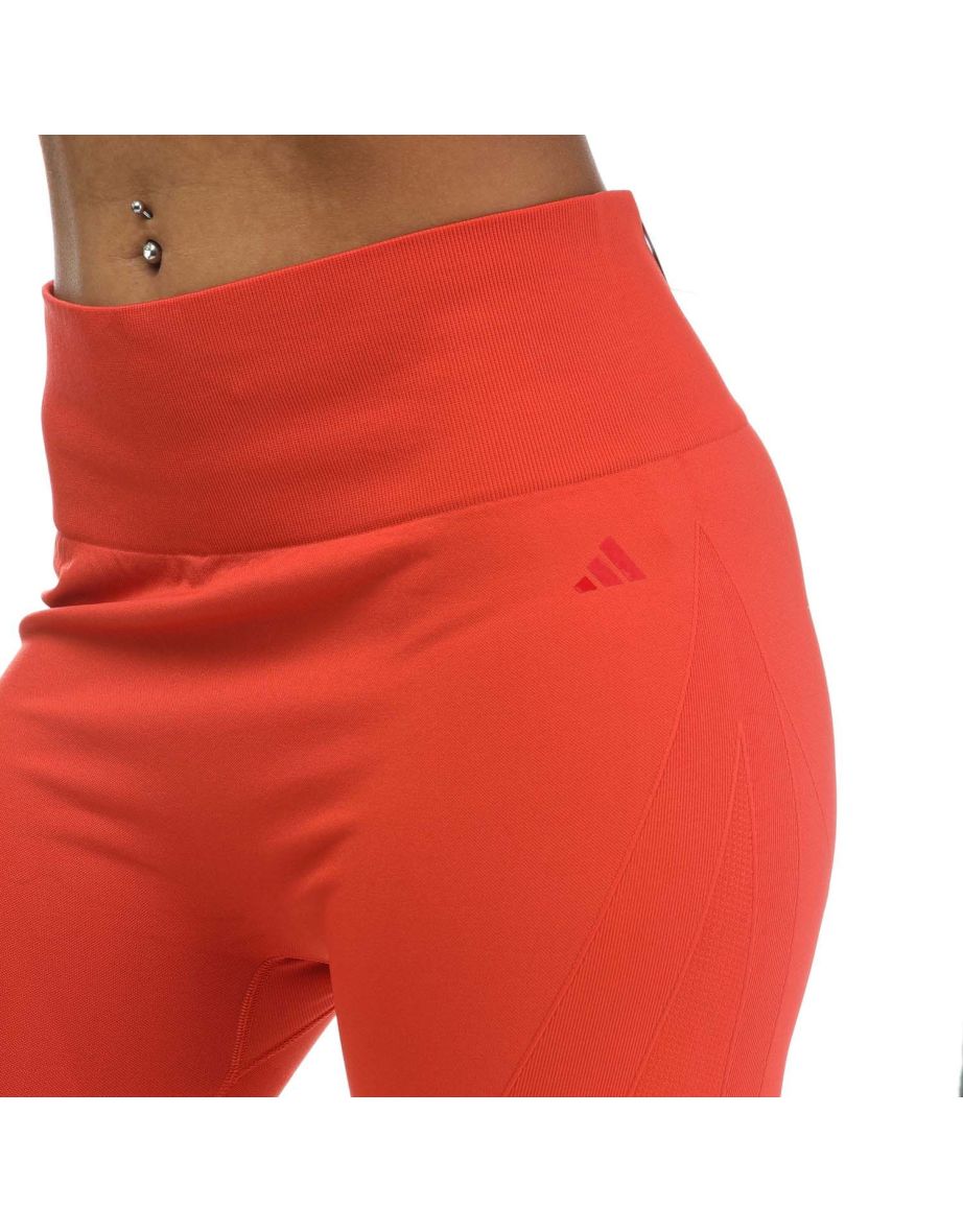 Women's adidas Yoga Seamless 7/8 Leggings in Red - 2