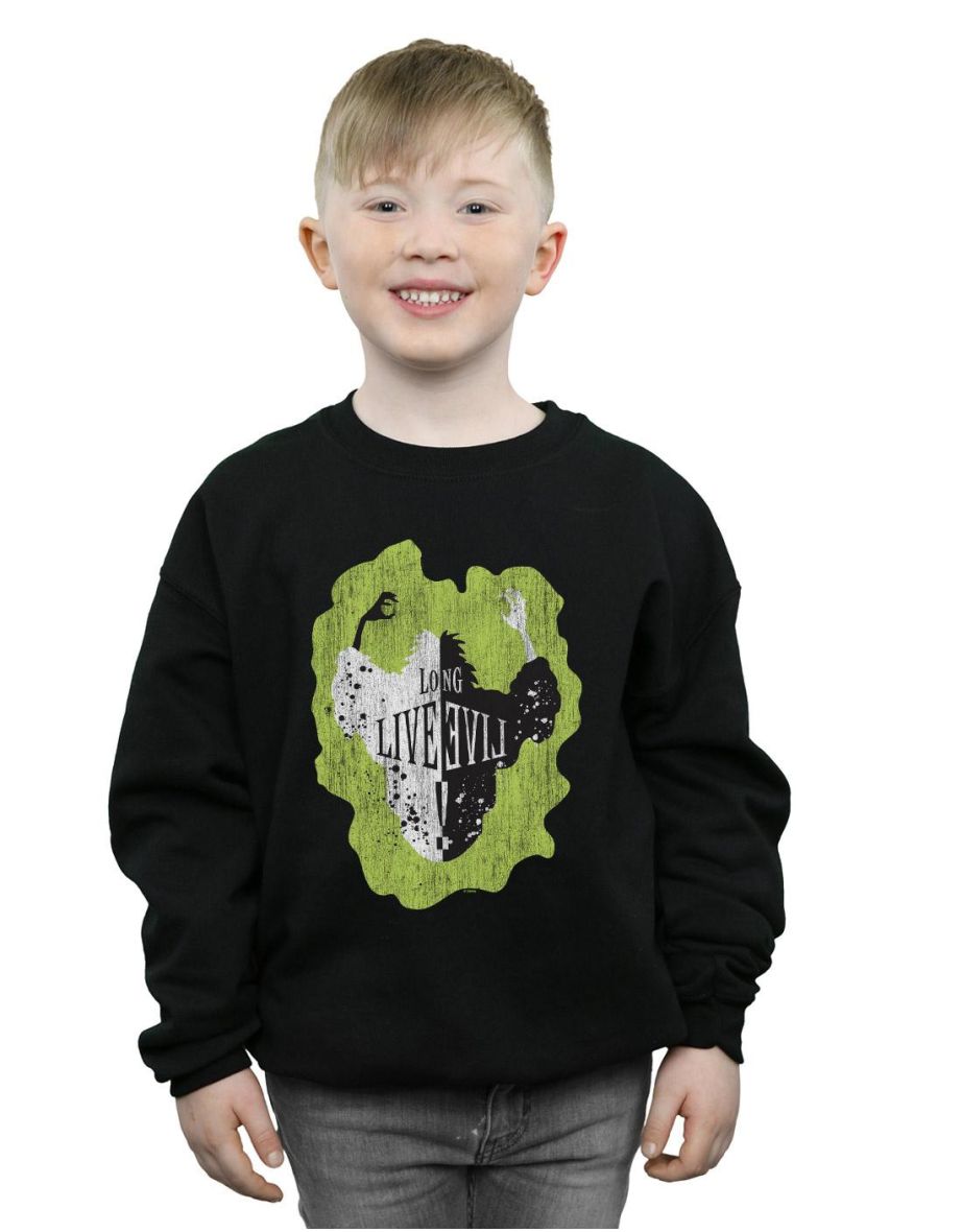 Disney Boys The Descendants Cruella Long Live Sweatshirt - Black