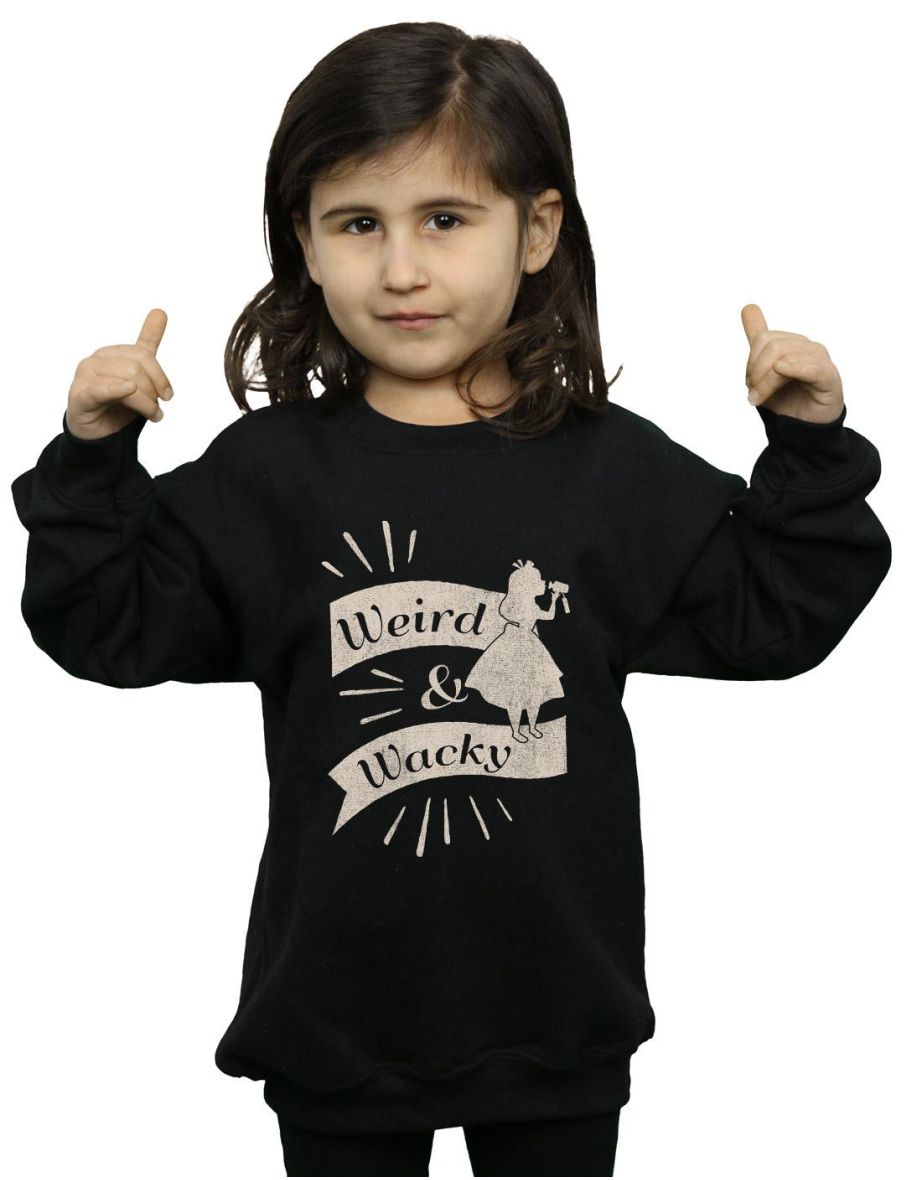 Disney Girls Alice In Wonderland Weird And Wacky Sweatshirt