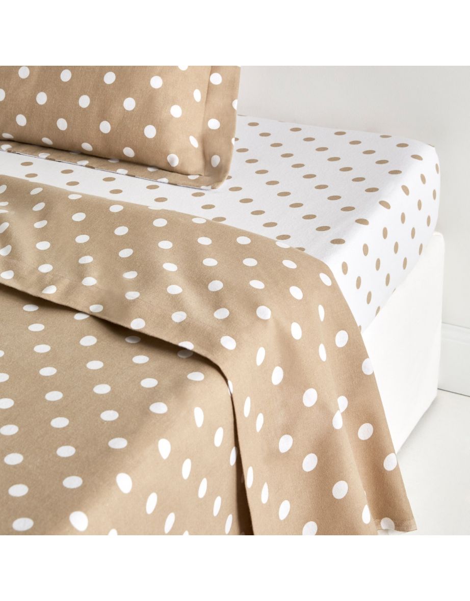 Clarisse Polka Dot Cotton Flat Sheet