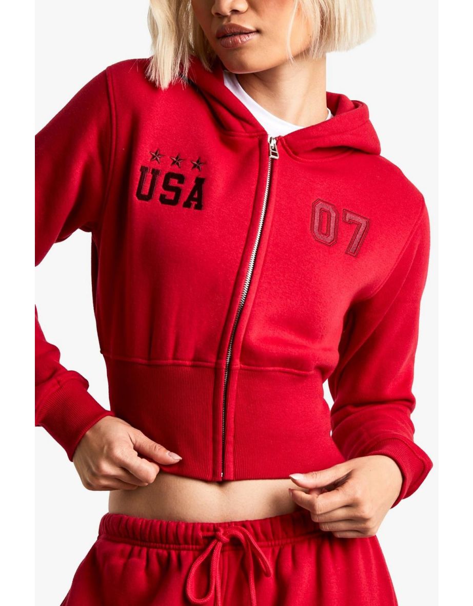 USA 07 Applique Zip Through Shrunken Tracksuit - 3