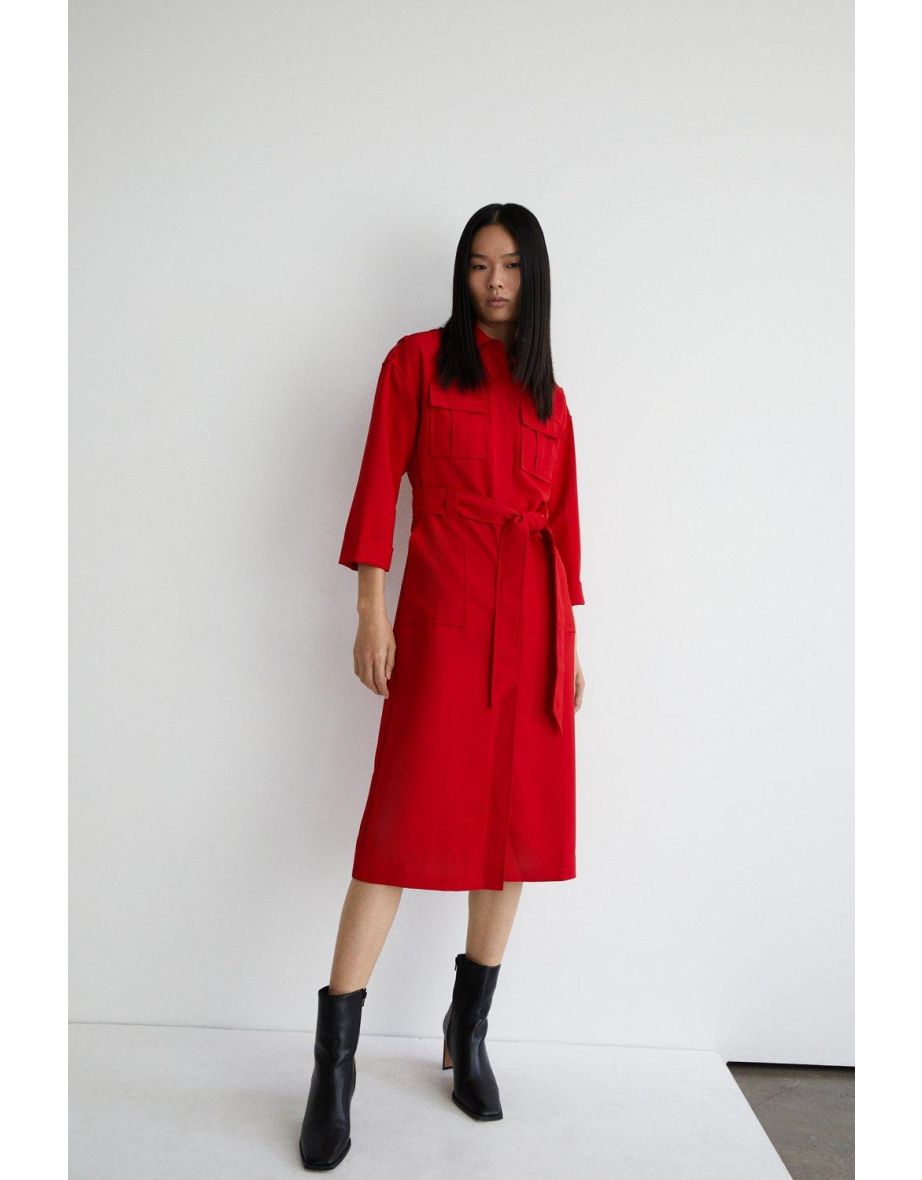 Warehouse utility best sale shirt dress