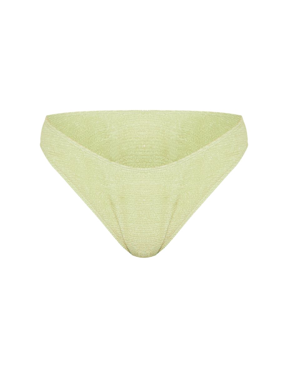 Sage Green Mini Crinkle Tanga Bikini Bottoms - 3