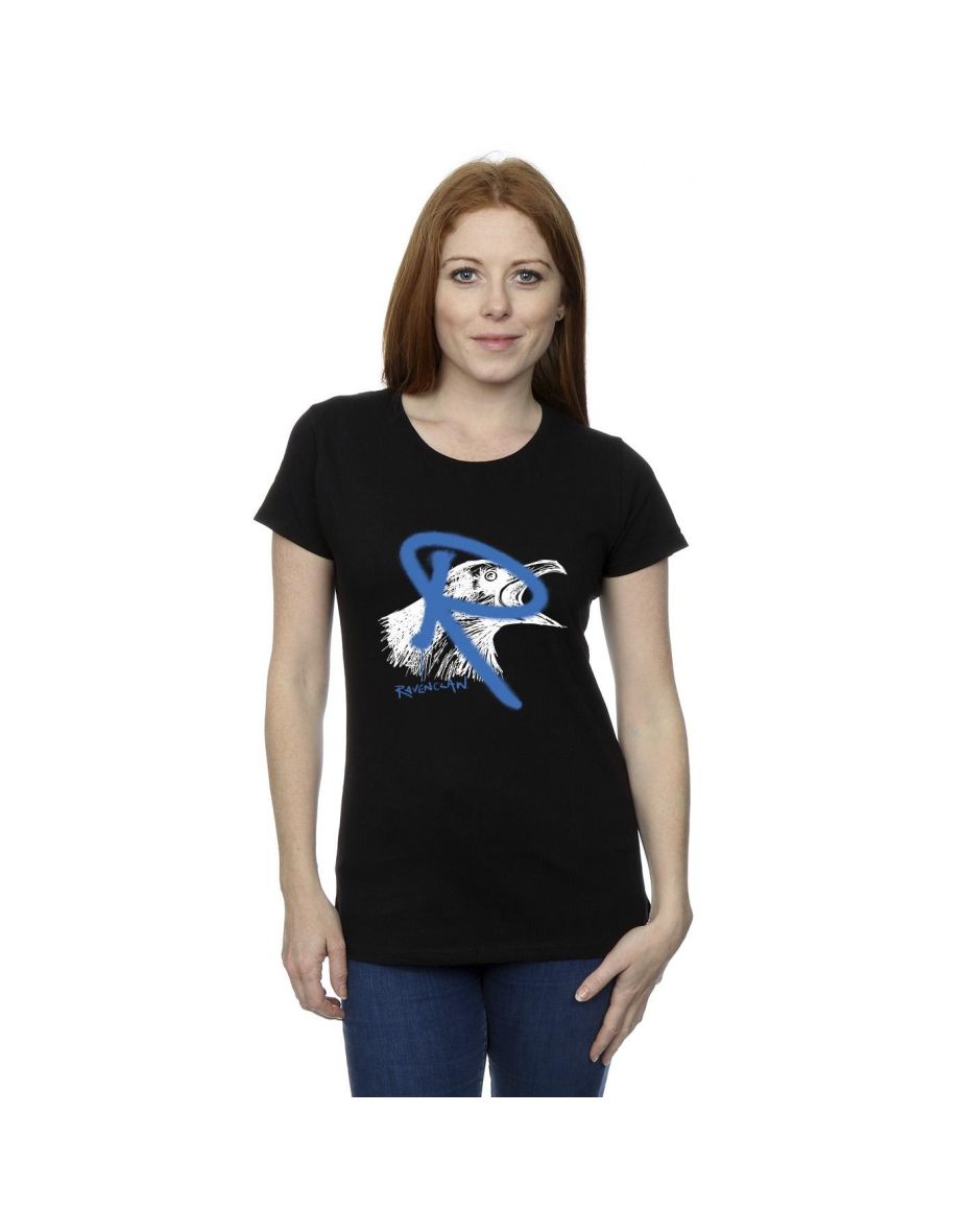 Harry Potter Womens/Ladies Ravenclaw Pop Spray Cotton T-Shirt - Black