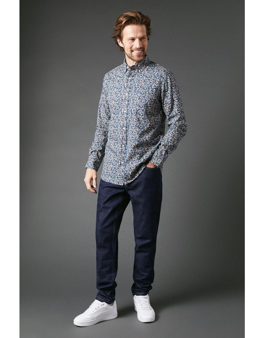 Ditsy Floral Print Long Sleeve Shirt