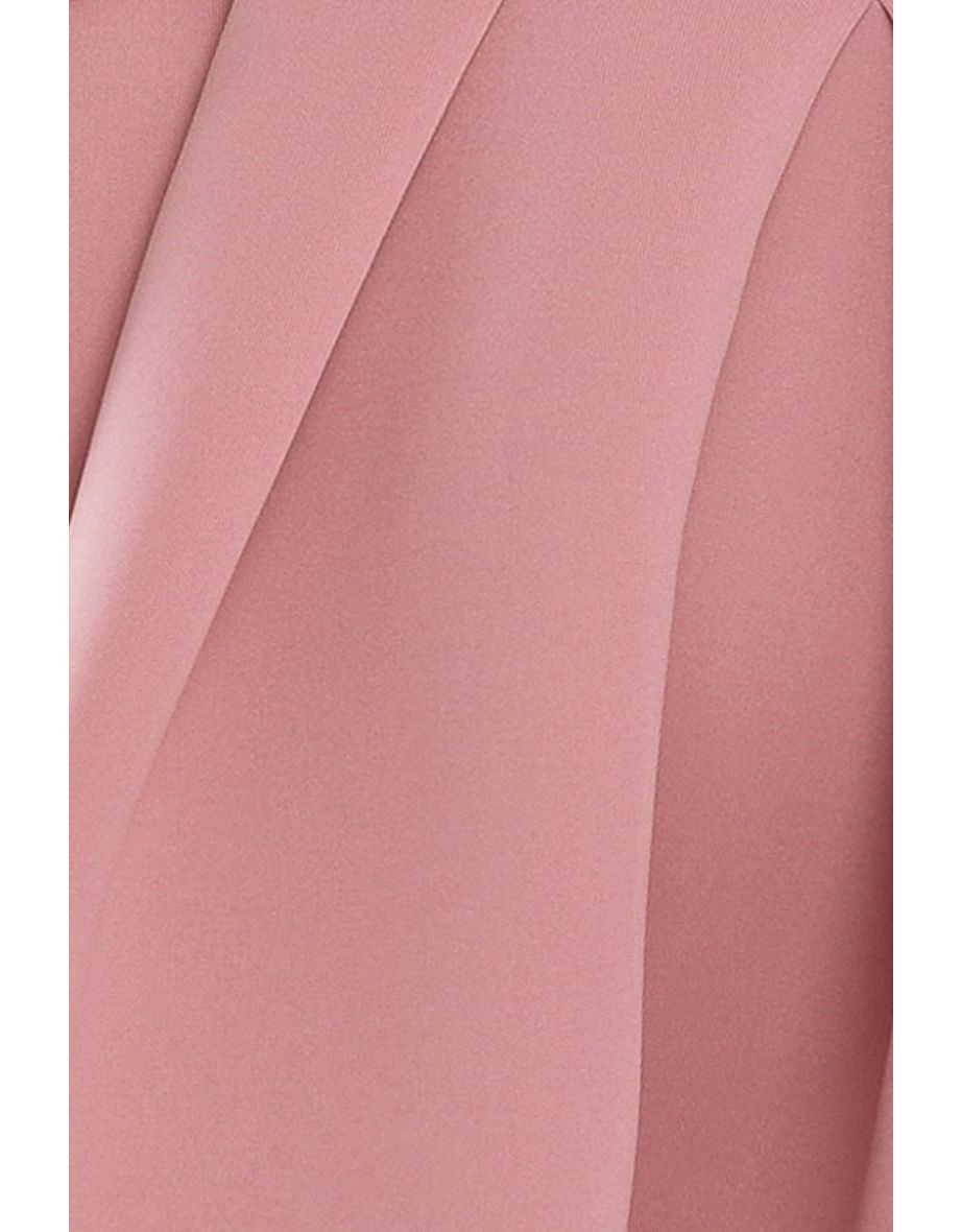 Goddiva Scuba Foam Skater Midi Dress - Blush Pink - 3