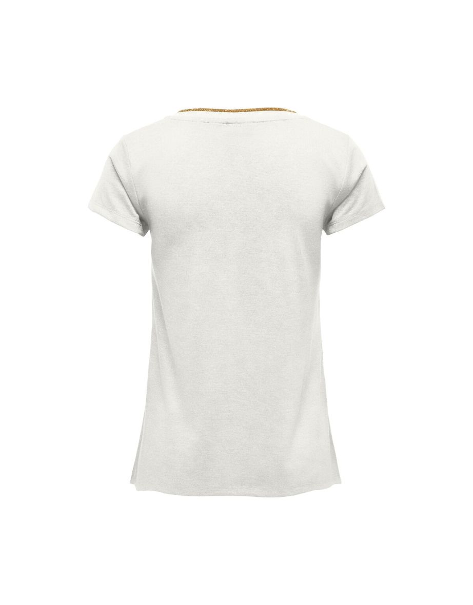 Short Sleeve T-Shirt with Metallic Edging - 1