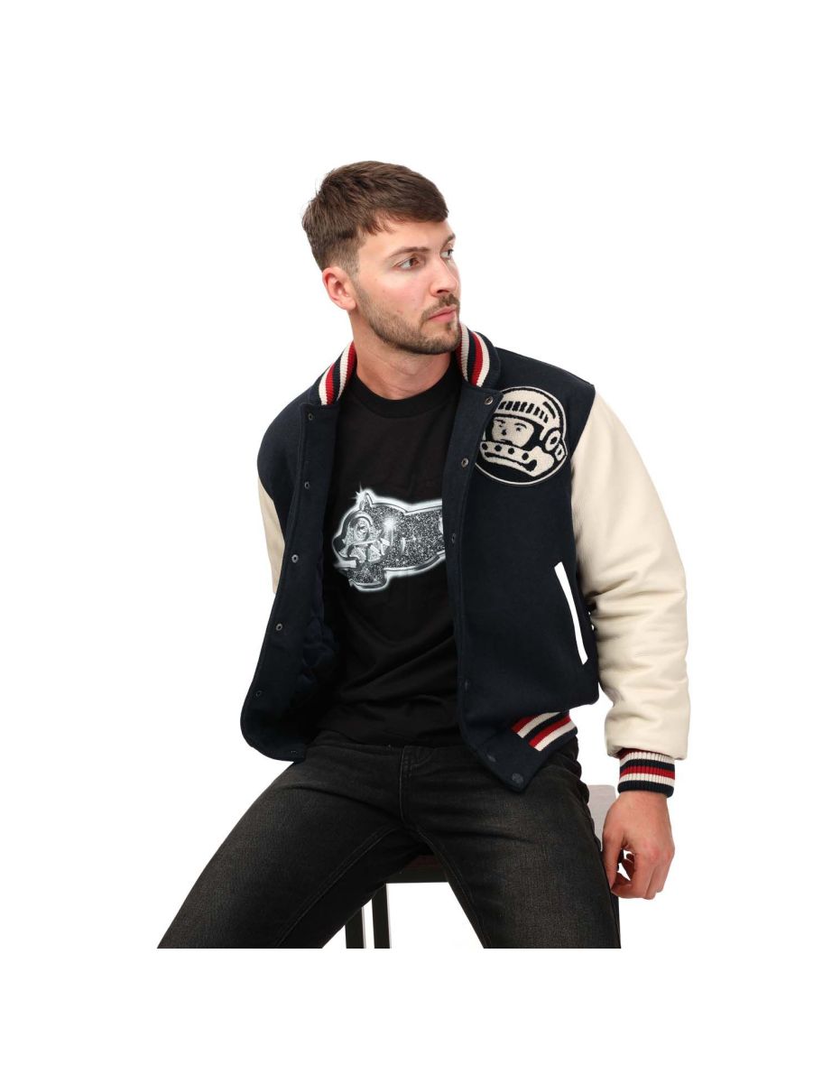 Men's Billionaire Boys Club Astro Varsity Jacket in Blue - 3