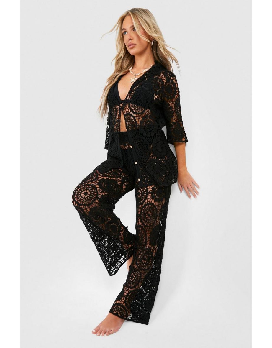 Lace beach trousers best sale