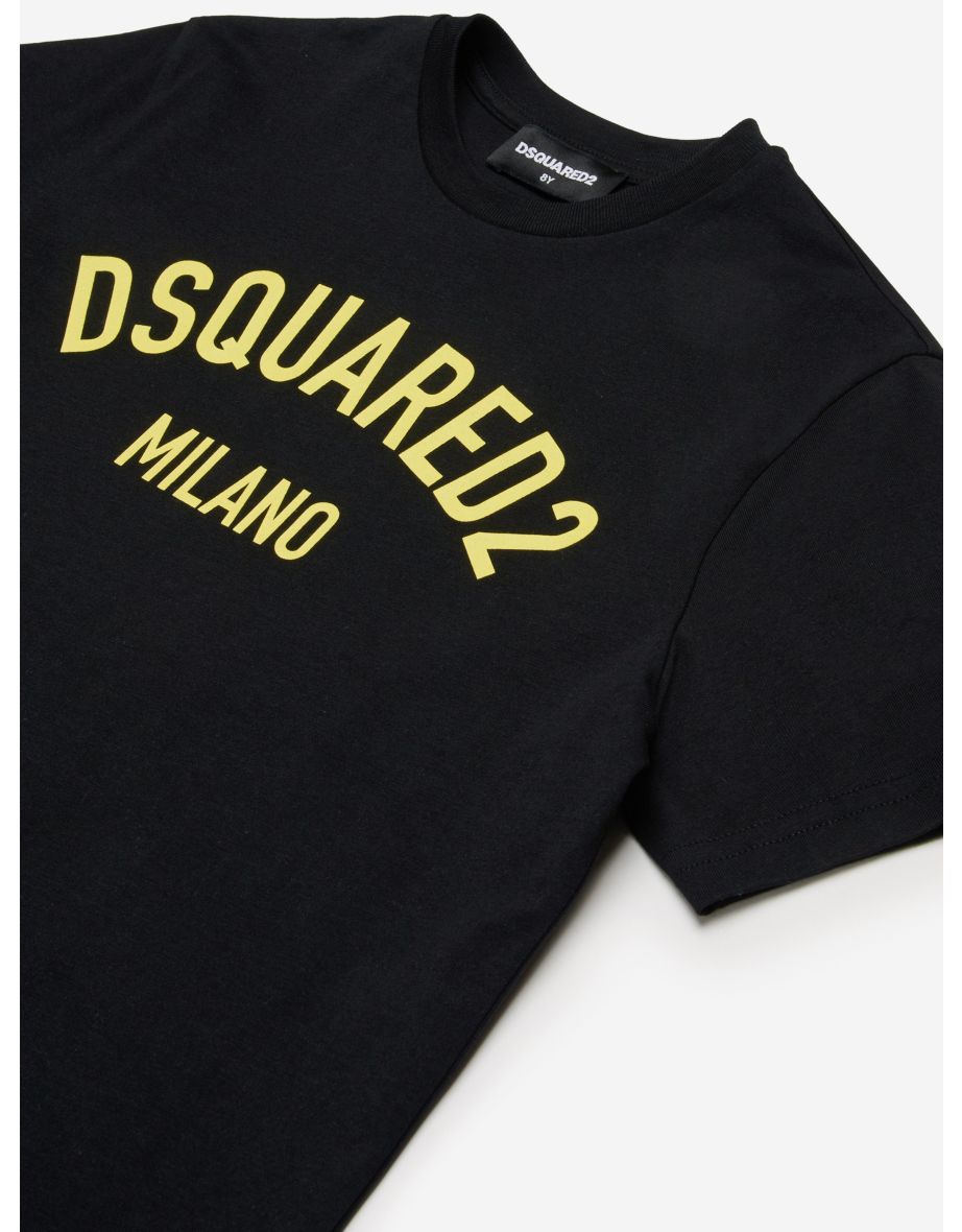 Dsquared2 Kids Milano Logo T-Shirt in Black - 2