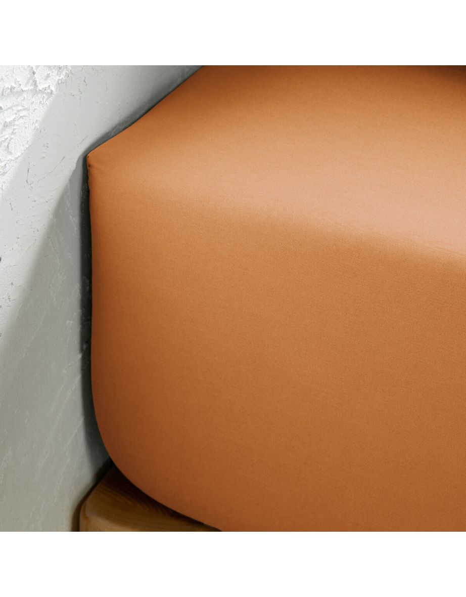 BÃ©rÃ©nice Cotton Satin 30cm 300 Thread Count Fitted Sheet - 1