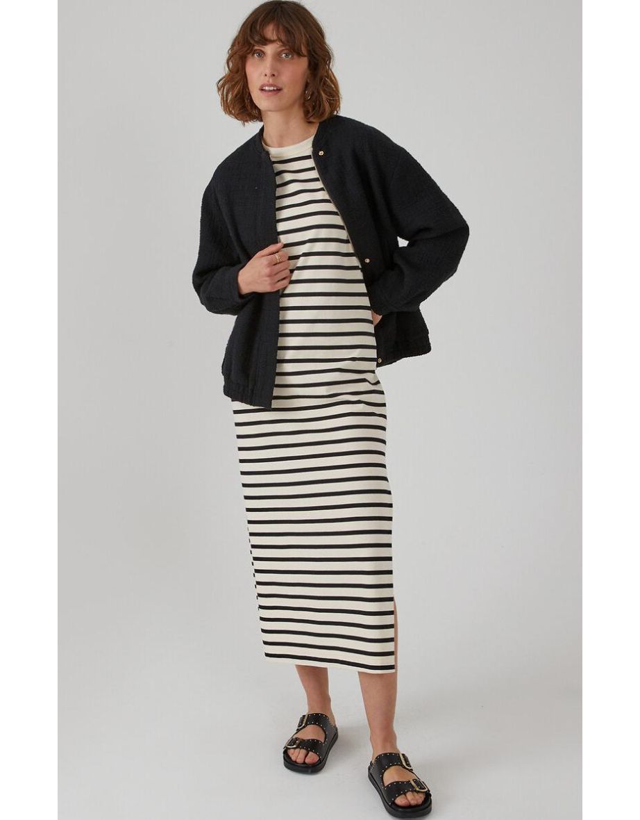 Cotton BouclÃ© Bomber Jacket