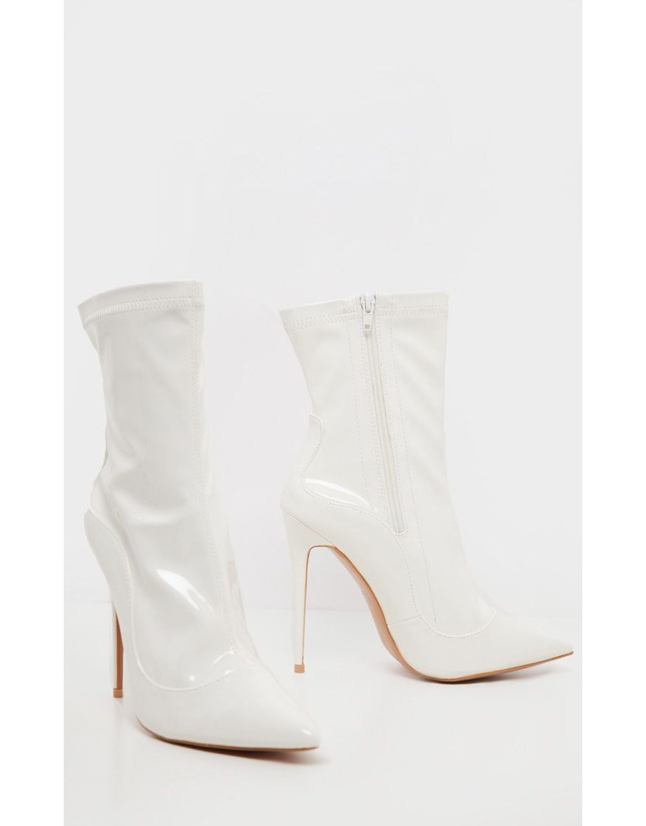 white sock boot heels