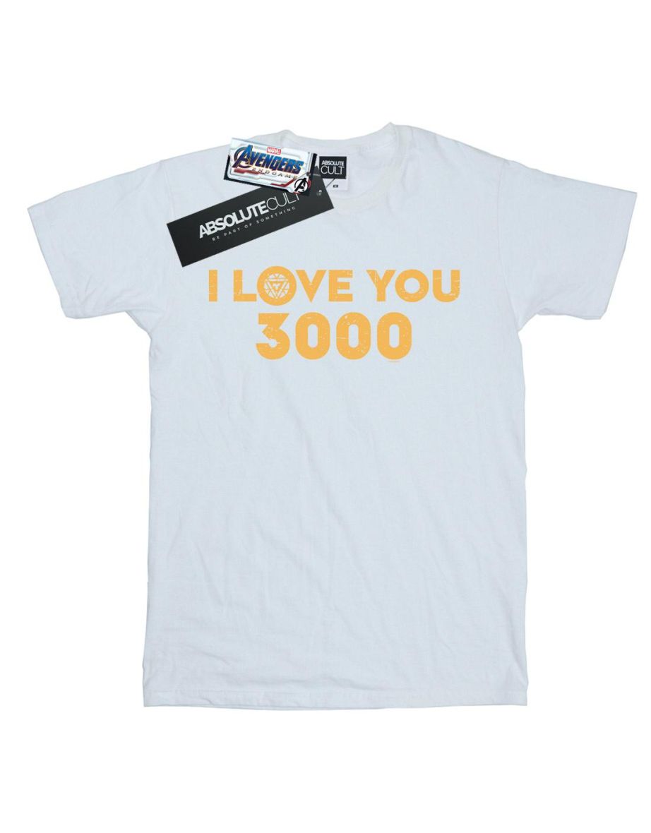 Marvel Boys Avengers Endgame I Love You 3000 Arc Reactor T-Shirt - White - 1