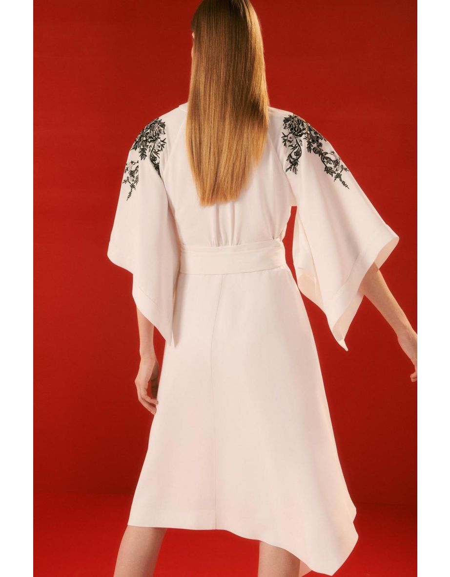 The Founder Kimono Style Embroidered Midi Dress - 2