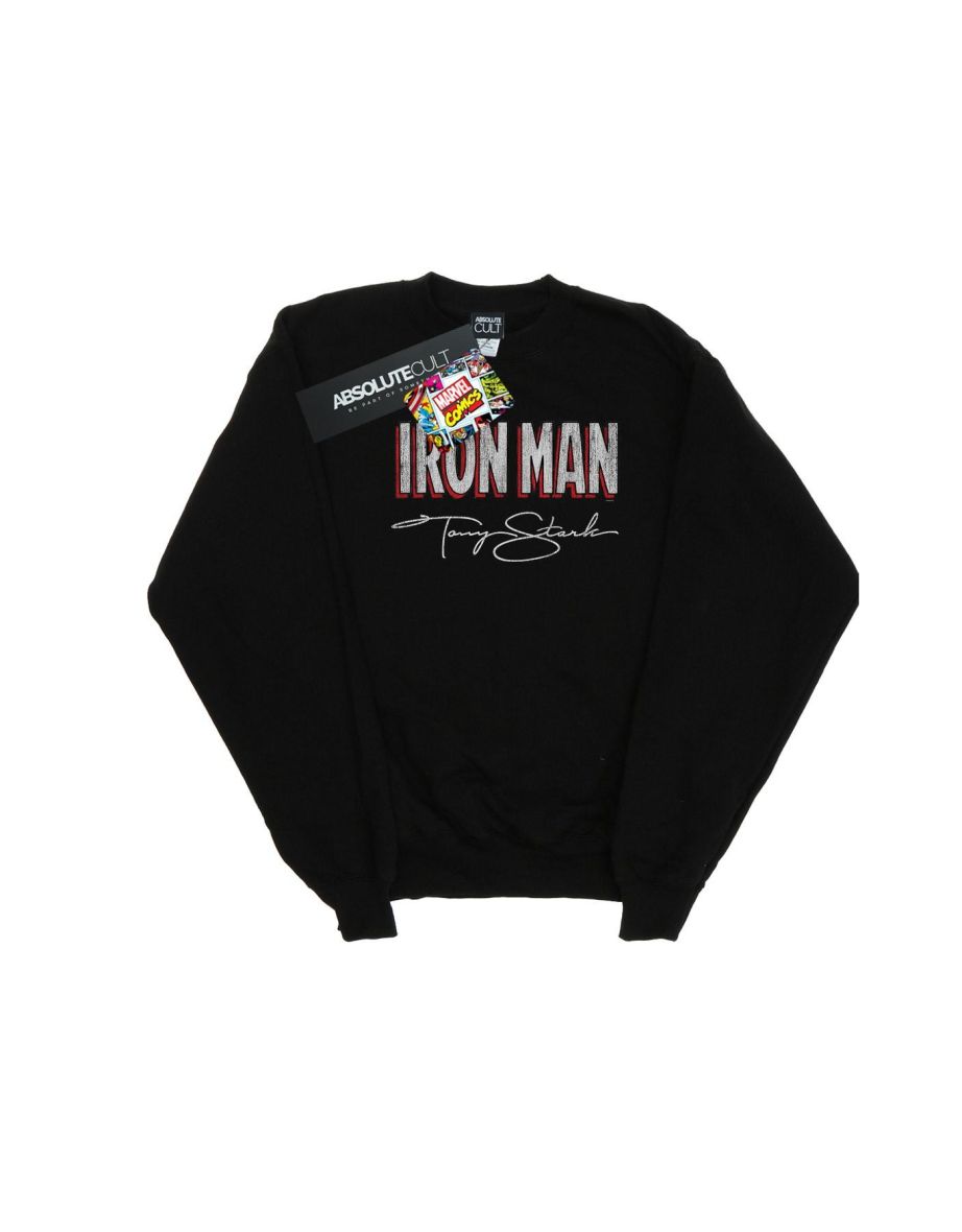 Marvel Womens/Ladies Iron Man AKA Tony Stark Sweatshirt - Black - 1