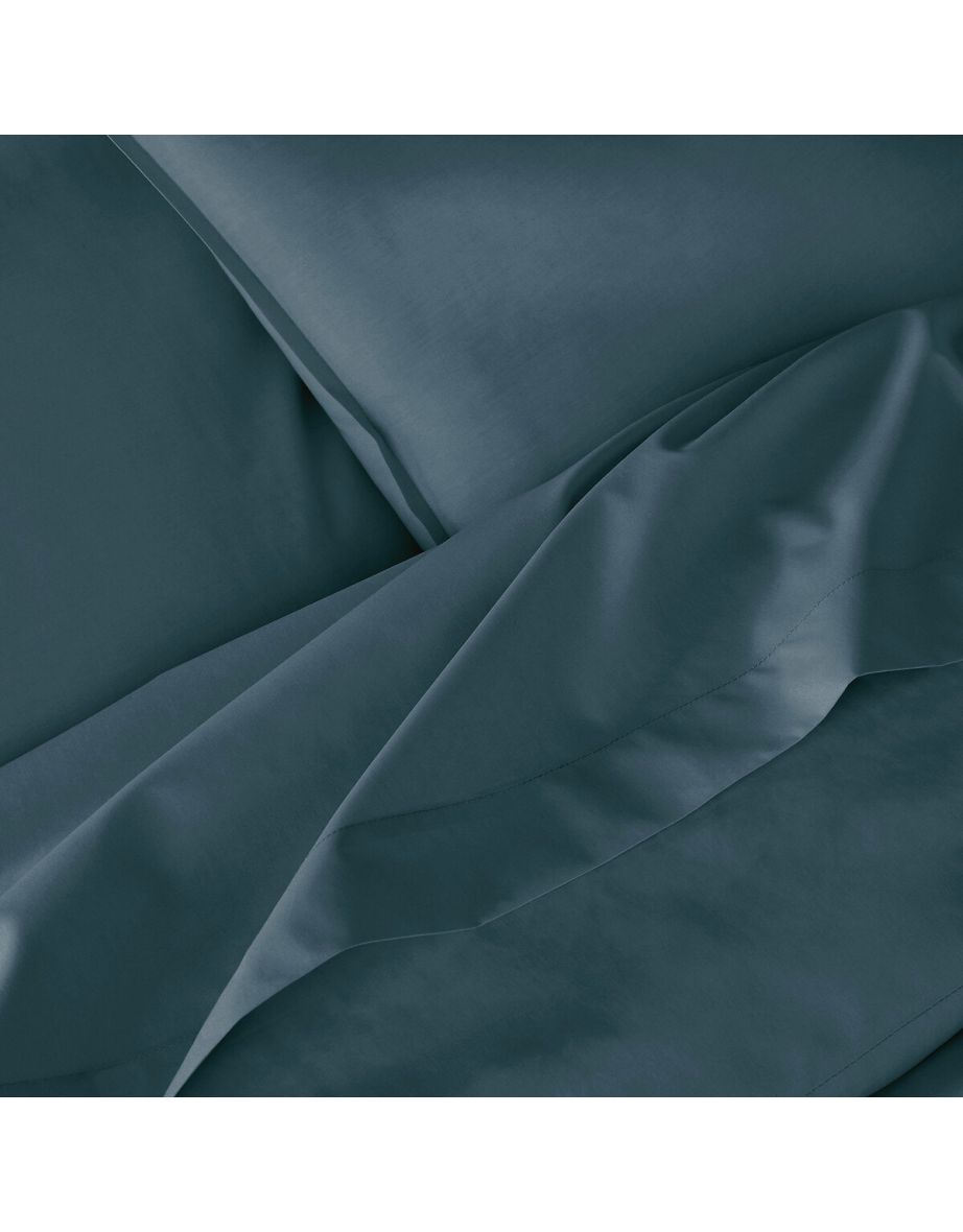 Plain  Organic Cotton Percale 200 Thread Count Bolster Pillowcase - 2