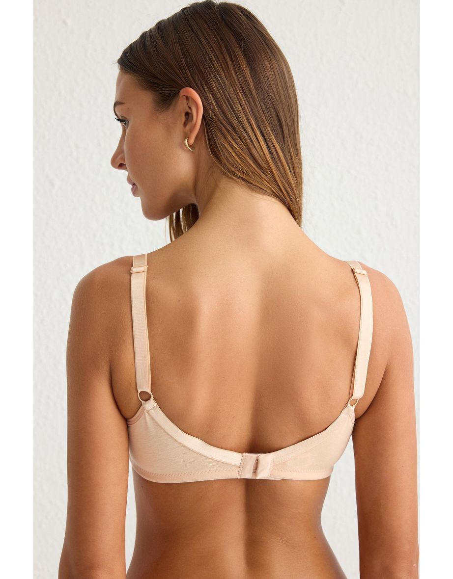 Underwire Covered T-Shirt Bra Knitted Bra Suitable for Breastfeeding - 4