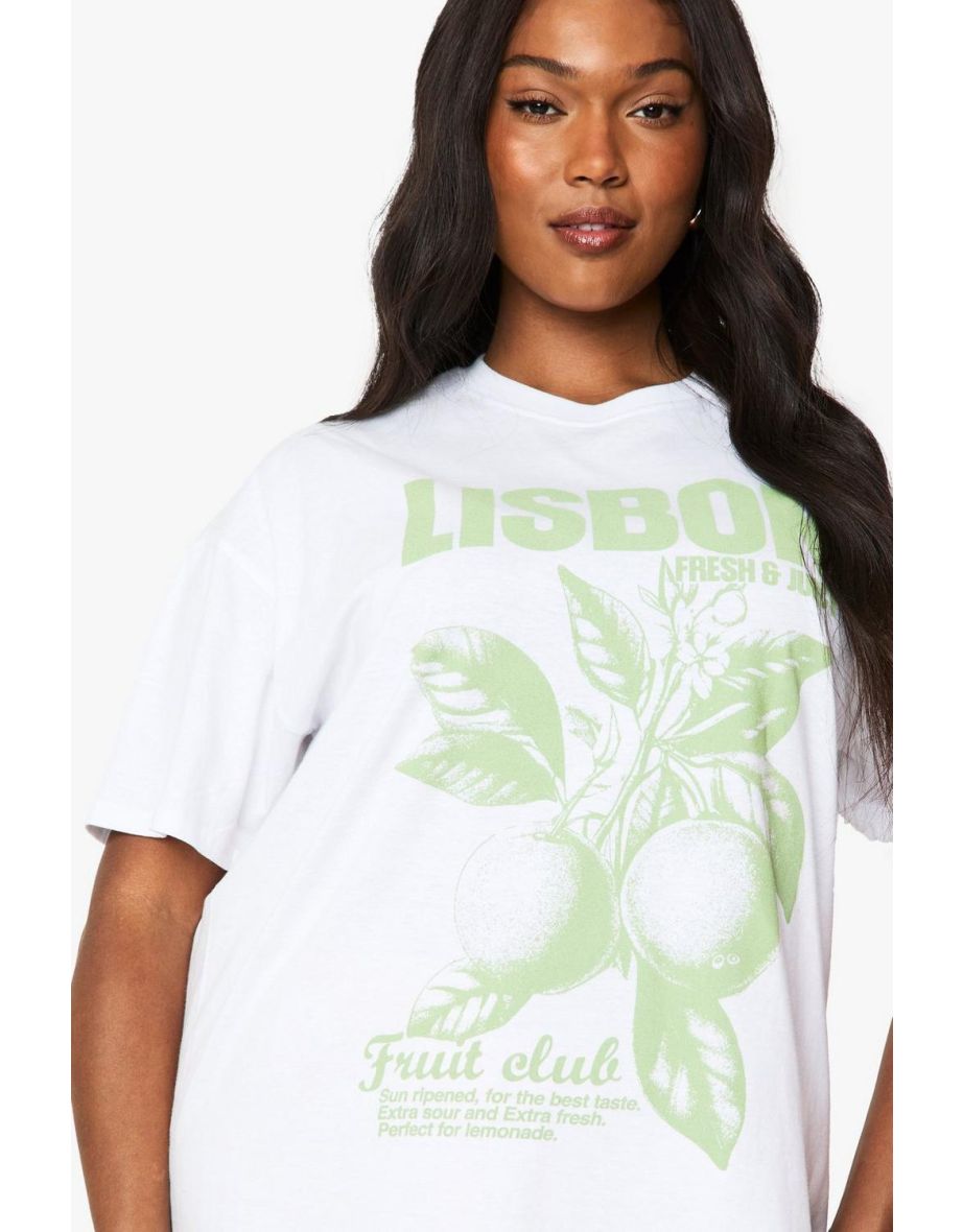 PLUS LISBON OVERSIZED T-SHIRT - white - 3