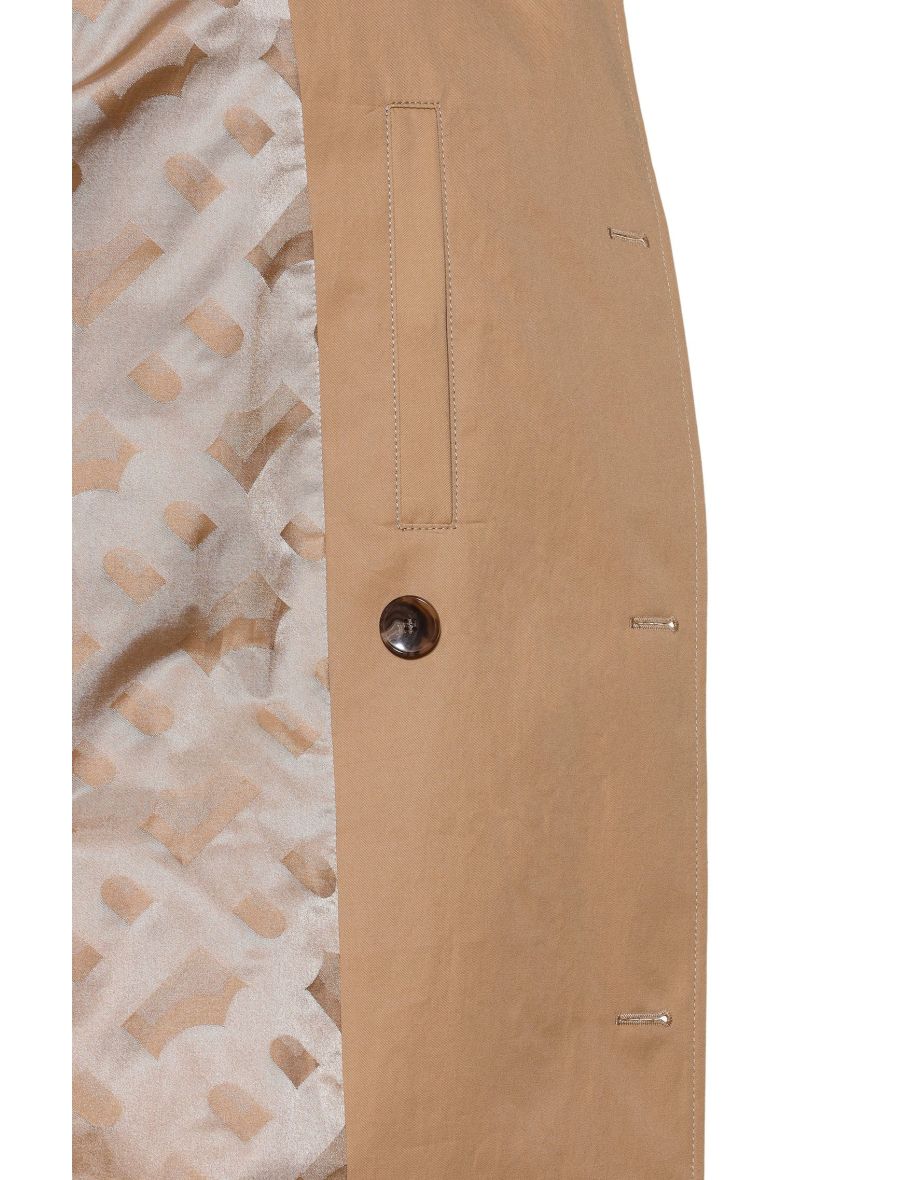 Men's Boss H-Hyde Trench Coat in Cream - 2