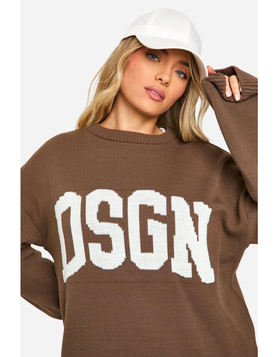 DSGN Crew Neck Knitted Jumper - taupe - 3