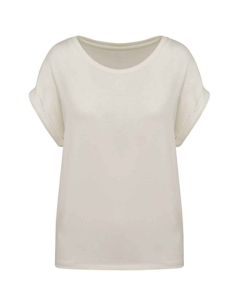 Native Spirit Womens/Ladies Roll Sleeve T-Shirt - Ivory